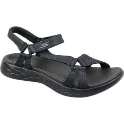 Skechers On The Go 600 15316-Bbk 38 Czarne. Czarne sandały damskie marki Skechers, bez wzorów, z tkaniny, sportowe, bez obcasa, bez zapięcia. W wyprzedaży za 179,99 zł.