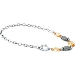 Naszyjniki damskie: Naszyjnik w kolorze srebrnym z kryształami Swarovski – (D)51,5 cm