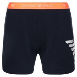 Szorty piżamowe Emporio Armani Underwear 164161 9P317 00135. Niebieskie piżamy damskie Emporio Armani Underwear, s, bez wzorów, z bawełny, bez rękawów. W wyprzedaży za 139,00 zł.