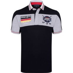 Koszulki polo: Koszulka polo „Woods” w kolorze czarno-szarym