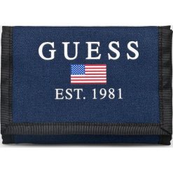 Guess Jeans - Portfel. Czerwone portfele męskie Guess Jeans, z aplikacjami, z bawełny. Za 119,90 zł.