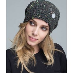 Czapka dziana KRAFF GREY @14 handmade. Szare czapki zimowe damskie marki Pakamera, z dzianiny. Za 109,00 zł.