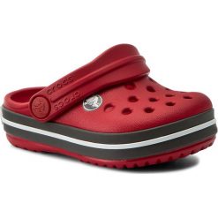 Klapki CROCS - Crocband Clog K 204537 Pepper/Graphite. Czerwone sandały dziewczęce Crocs, z tworzywa sztucznego, bez zapięcia. Za 139,00 zł.