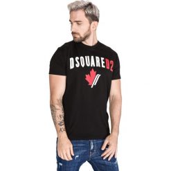 DSQUARED2 Koszulka Czarny. Czarne podkoszulki męskie Dsquared2, l, z nadrukiem, z bawełny, z krótkim rękawem. Za 981,95 zł.