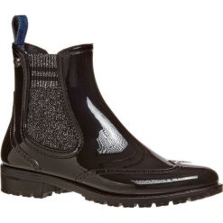 Trussardi Jeans botki damskie 79A00408-9Y099999, 36 czarne. Czarne botki damskie Trussardi Jeans, z jeansu, bez obcasa, bez zapięcia. Za 509,00 zł.