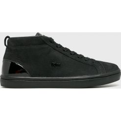 Lacoste - Buty Straightset. Czarne buty sportowe damskie Lacoste, bez wzorów, ze skóry, sportowe. W wyprzedaży za 339,90 zł.