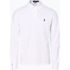 Polo Ralph Lauren - Męska koszulka polo – Custom Slim Fit, biały. Białe koszulki męskie Polo Ralph Lauren, xl, bez wzorów, z długim rękawem. Za 399,95 zł.