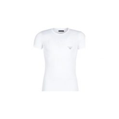 T-shirty z krótkim rękawem Emporio Armani CC716-111035-00010. Białe t-shirty męskie Emporio Armani, xl, bez wzorów, bez kołnierzyka, krótkie. Za 189,00 zł.