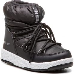 Śniegowce MOON BOOT - Jr Girl Low Nylon Wp 34051800001 Black. Czarne śniegowce dziewczęce marki Moon Boot, bez zapięcia. W wyprzedaży za 249,00 zł.
