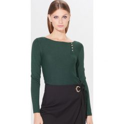 Gładki sweter z wiskozą - Khaki. Brązowe swetry damskie Mohito, s, bez wzorów, z wiskozy, bez rękawów, bez kaptura. W wyprzedaży za 39,99 zł.