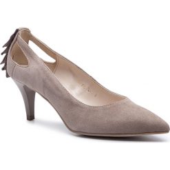Szpilki SAGAN - 3586 Beżowy Welur. Brązowe półbuty damskie Sagan, z aplikacjami, z weluru, eleganckie, bez obcasa, na obcasie, bez zapięcia. W wyprzedaży za 189,00 zł.