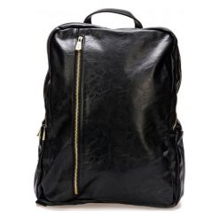 Bobby Black Plecak Męski Czarny. Czarne plecaki męskie marki Bobby Black, ze skóry ekologicznej. Za 244,00 zł.