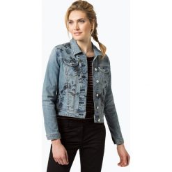 Comma casual identity - Damska kurtka jeansowa, niebieski. Niebieskie bomberki damskie comma casual identity, z nadrukiem, z jeansu. Za 399,95 zł.