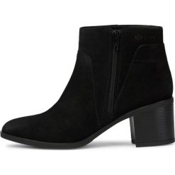 Geox botki damskie N.ASHEEL D94FSA 00022, 38.0 czarne. Czarne botki damskie Geox, z zamszu, na średnim obcasie, na obcasie, bez zapięcia. Za 429,00 zł.