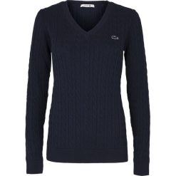 Sweter Lacoste. Czarne swetry damskie Lacoste, uniwersalny, bez wzorów, z bawełny, eleganckie, bez rękawów, bez kaptura. Za 299,00 zł.