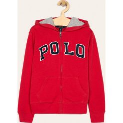 Polo Ralph Lauren - Bluza dziecięca 134-176 cm. Czerwone bluzy chłopięce Polo Ralph Lauren, z aplikacjami, z bawełny, bez rękawów, z kapturem. Za 369,90 zł.