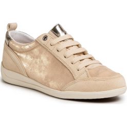 Sneakersy GEOX - D Myria A D0268A 07722 C5004 Sand. Żółte półbuty damskie Geox, z zamszu. Za 479,00 zł.