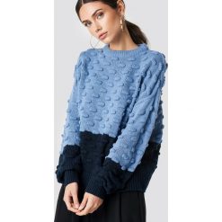 NA-KD Sweter Bubble - Blue. Niebieskie swetry oversize damskie marki NA-KD, z dzianiny. Za 161,95 zł.