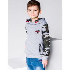 Bluzy chłopięce: BLUZA DZIECIĘCA Z KAPTUREM KB007 – SZARA