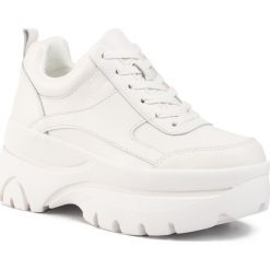 Sneakersy STEVE MADDEN - Hansel SM11000729-03001-107 White Leather. Białe półbuty damskie Steve Madden, ze skóry. Za 549,00 zł.