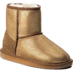 Buty EMU AUSTRALIA - Stinger Metallic Mini W11378 Gold. Żółte kozaki damskie skórzane marki EMU Australia. W wyprzedaży za 379,00 zł.