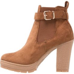 Botki damskie: New Look Wide Fit WIDE FIT DOSEY Botki na obcasie tan
