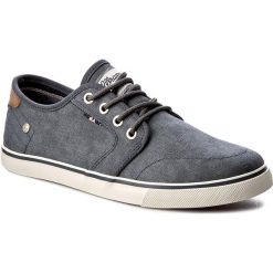 Tenisówki WRANGLER - Mitos Derby WF0891035 Navy 16. Niebieskie półbuty męskie Wrangler, bez wzorów, z gumy, eleganckie, bez zapięcia. W wyprzedaży za 159,00 zł.