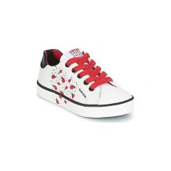 Buty Dziecko Geox J CIAK G. E. Białe trampki dziewczęce Geox, bez wzorów, bez zapięcia. Za 195,30 zł.