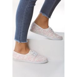 Białe Tenisówki Rock Me Out. Białe trampki i tenisówki damskie Born2be, w kwiaty, na sznurówki. Za 29,99 zł.