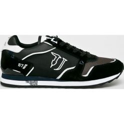 Trussardi Jeans - Buty Runner Nylon New. Niebieskie buty sportowe męskie Trussardi Jeans, z jeansu, na sznurówki. W wyprzedaży za 269,90 zł.