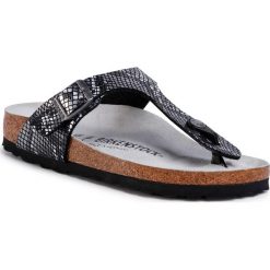Japonki BIRKENSTOCK - Gizeh Bs 1016889 Phyton Black. Szare klapki damskie Birkenstock, bez wzorów, ze skóry ekologicznej, bez obcasa. Za 319,00 zł.