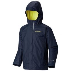 COLUMBIA chłopięca kurtka Watertight 116 niebieska. Niebieskie kurtki chłopięce Columbia, bez wzorów, sportowe, bez kaptura. Za 239,00 zł.