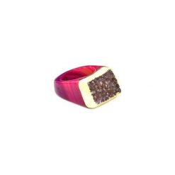 InspiRING Agat Bordo 1/4 Złoto rozmiar 17. Czerwone pierścionki damskie Brazi druse jewelry, z agatem, złote. Za 320,00 zł.