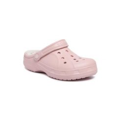 1616244-952. Różowe klapki damskie Crocs, bez wzorów, z tworzywa sztucznego, bez obcasa. Za 169,99 zł.