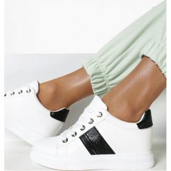Biało-Czarne Sneakersy Na Ukrytym Koturnie Halisura. Białe koturny damskie Born2be. Za 89,99 zł.