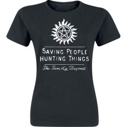 Bluzki damskie: Supernatural Saving People Hunting Things Koszulka damska czarny