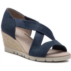 Espadryle GABOR - 82.853.36 Navy (Jute). Niebieskie espadryle damskie Gabor, bez wzorów, ze skóry, bez obcasa, na obcasie. W wyprzedaży za 299,00 zł.