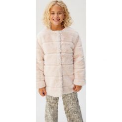 Mango Kids - Kurtka 110-164 cm. Różowe kurtki dziewczęce Mango Kids, bez wzorów, z poliesteru, bez kaptura. Za 229,90 zł.
