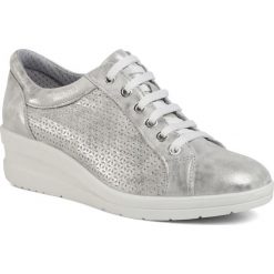 Sneakersy IMAC - 506010 Steel/Grey 5596/018. Szare półbuty damskie Imac, bez wzorów, ze skóry, bez obcasa, na koturnie, bez zapięcia. Za 299,00 zł.