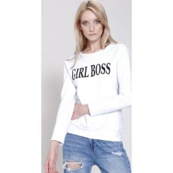 Bluzy damskie: Biało-Czarna Bluza Girl Rule