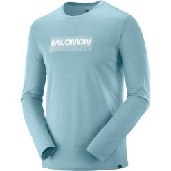 Salomon Agile Koszulka Niebieski. Niebieskie podkoszulki męskie Salomon, l, z poliesteru. Za 180,95 zł.