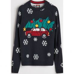 Sweter ze święcącymi lampkami - Wielobarwn. Czarne swetry klasyczne męskie marki Reserved, l. Za 119,99 zł.