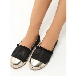 Espadryle damskie: Czarne Espadryle Acante