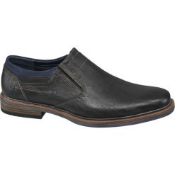 Półbuty męskie Venice czarne. Czarne buty wizytowe męskie marki Venice, z materiału. Za 119,90 zł.