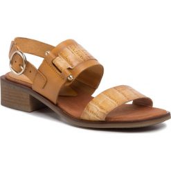 Sandały HISPANITAS - HV00082 Amber. Pomarańczowe klapki damskie Hispanitas, bez wzorów, ze skóry, bez obcasa, na obcasie. W wyprzedaży za 319,00 zł.