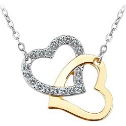 Naszyjnik z kryształkami Swarovski - dł. 40 cm. Szare naszyjniki damskie Park Avenue, z kryształem, złote. W wyprzedaży za 39,95 zł.