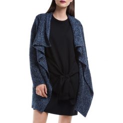 Płaszcz damski. Niebieskie płaszcze damskie Wittchen, xl, bez wzorów, z wełny. W wyprzedaży za 229,00 zł.