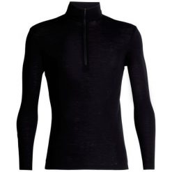 Icebreaker Koszulka Męska Z Długim Rękawem Mens 175 Everyday Ls Half Zip Black Xl. Czarne koszulki męskie termoaktywne marki Icebreaker, xl, bez wzorów, z wełny, z długim rękawem. W wyprzedaży za 235,00 zł.