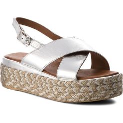 Espadryle INUOVO - 8900 Silver. Szare espadryle damskie marki Inuovo, bez wzorów, ze skóry, bez obcasa. W wyprzedaży za 219,00 zł.