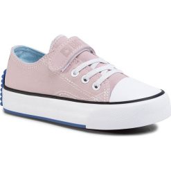 Trampki BIG STAR - FF374069 Light Pink. Różowe trampki dziewczęce BIG STAR, bez wzorów, z gumy, na rzepy. Za 119,00 zł.